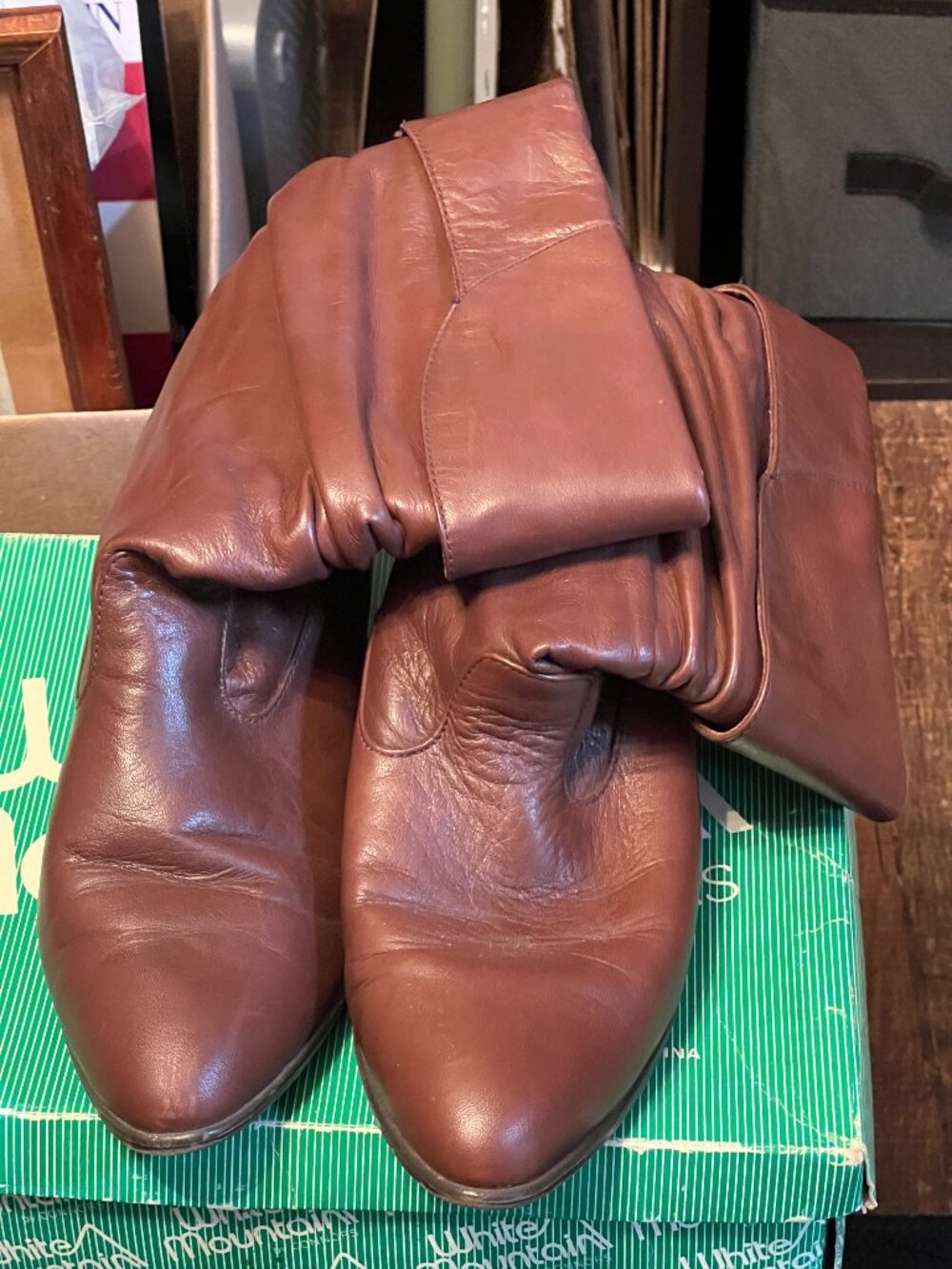 Vintage Size 8.5M DanExx Women's Brown Slouch Boots - NO Box!